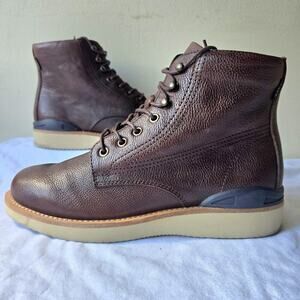 Taft 365 M004 Men's Lace Up Leather Ankle Boots Chili Brown Size 8